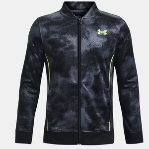 Under Armour Men's Black and Neon Green Performance Zip Up Jacket